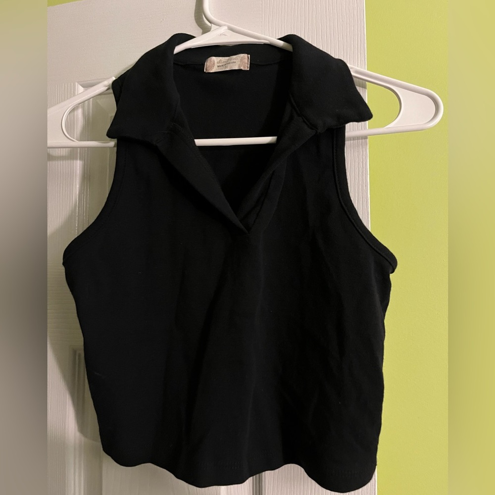 Altar’D State Collared Sleeveless Top